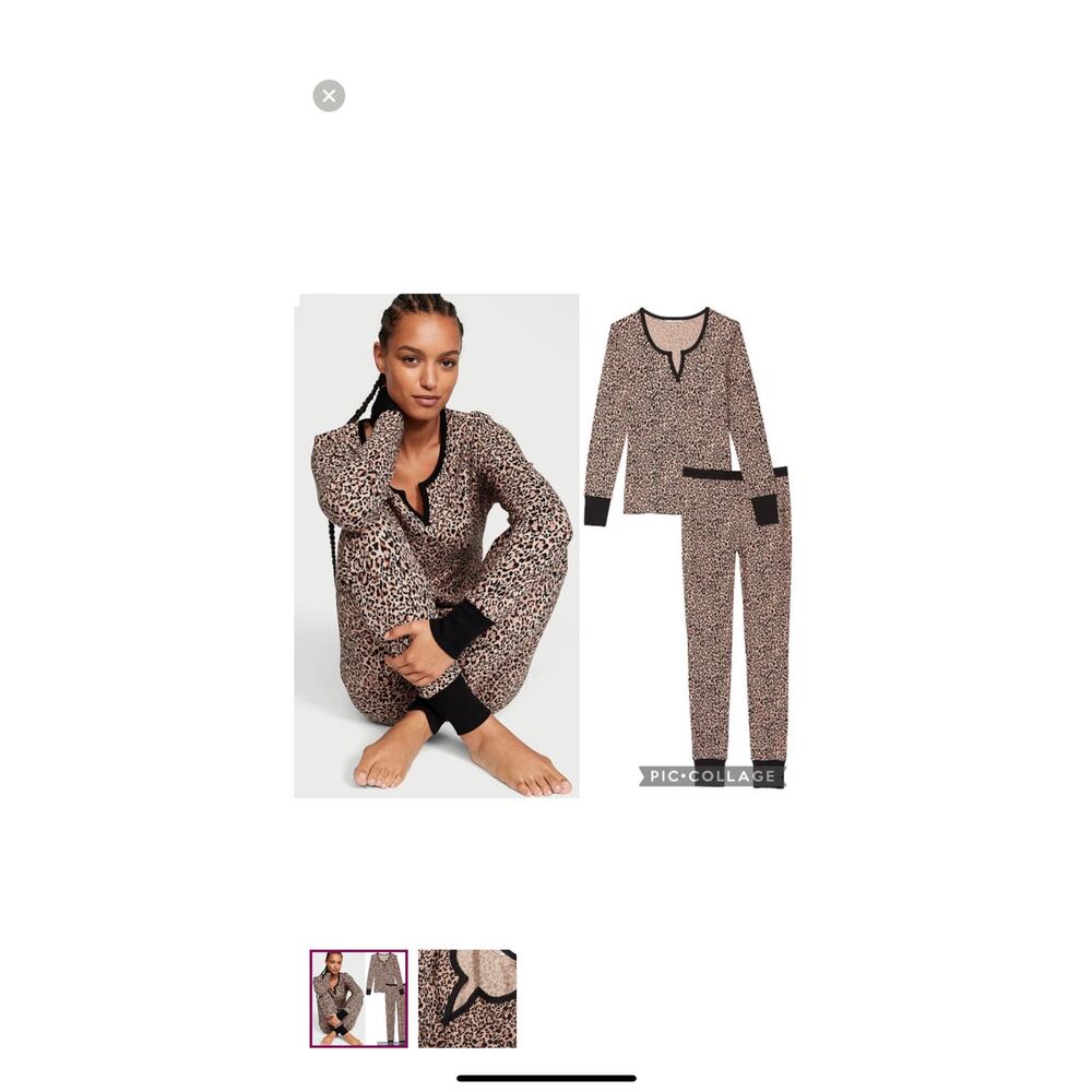 Victoria’s Secret leopard thermal pajamas